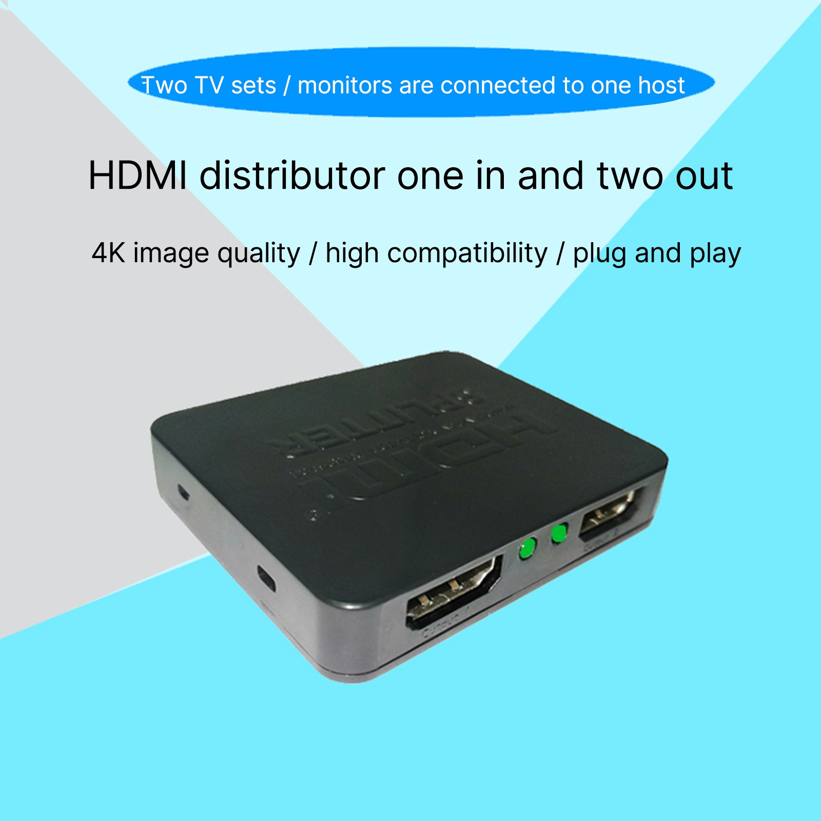 4K HDMI ȣȯ й Ǯ HD 1080p HDMI ȣȯ ġ 1X2 й 1 in 2   HDTV DVD   ÷